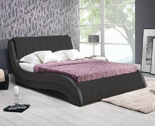 Designová postel ve tvaru vlny