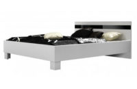 Levná bílo-černá postel 160x200 cm