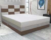 Kompletní manželská postel 160x200 cm s karovaným čelem
