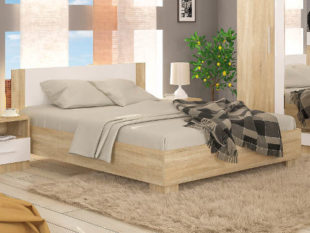 Manželská postel 160 cm Dub Sonoma