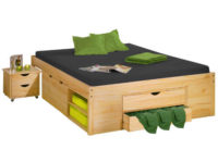Multifunkční postel masiv borovice 140x200 cm