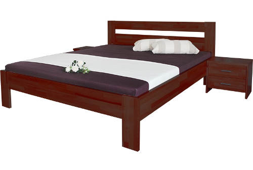 Jednolůžková postel Vitalia slovenské výroby z masivního bukového dřeva