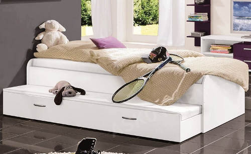 Bílá dětská postel s přistýlkou