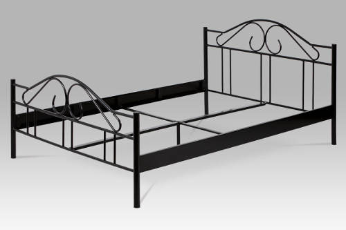 Zdobená kovová postel 140x200 cm