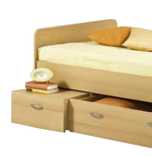 Jednolůžková postel s výsuvným nočním stolkem