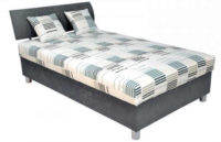 Čalouněná šedá jednolůžková postel George 120x200
