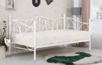 Bílá kovová jednolůžková postel Sumatra
