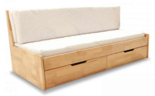 Dřevěná rozkládací postel Duette do menších prostor