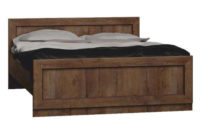 Rustikální dubová manželská postel vesnického stylu