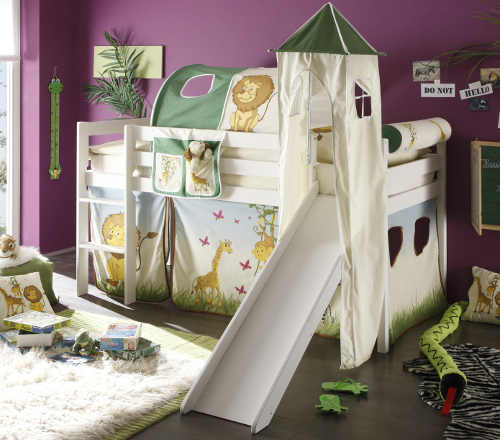 Dětská postel se skluzavkou kouzelný hrad