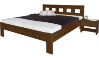 Dvoulůžková postel Silvana s osobitou strukturou dřeva