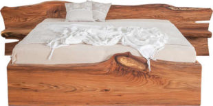 Designová manželská masivní postel ELBA