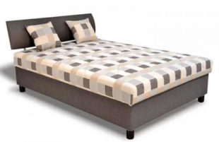 Čalouněná postel George 140x200 cm s matrací a úložným prostorem