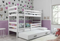 Dětská patrová postel s výsuvnou postelí a volbou barevné varianty