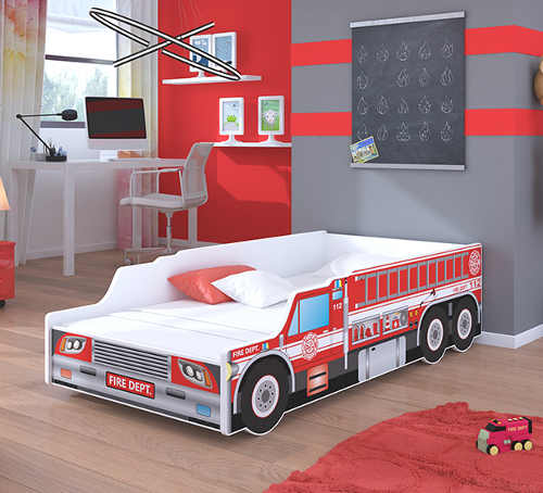 Dětská postel v originálním provedení hasičského auta