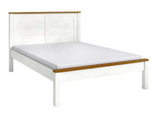 Bílá lakovaná borovicová postel TOPAZIO 140 x 200 cm