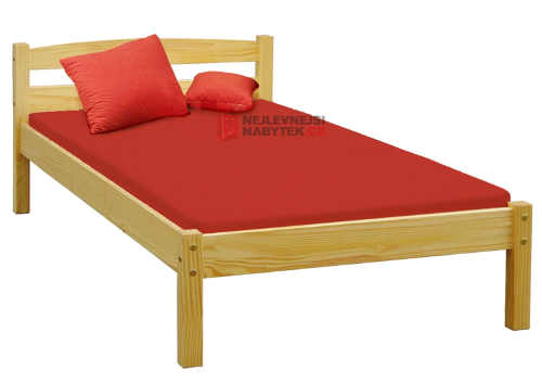 Levná jednolůžková postel ze smrkového dřeva