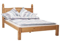 Masivní borovicová postel v medovém odstínu CORONA 140x200