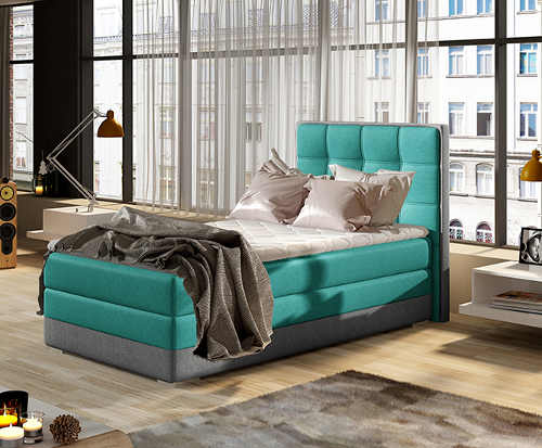 Jednolůžková postel 90x200 cm s matrací, roštem i úložným prostorem