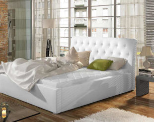 Luxusní čalouněná manželská postel 180x200 cm s roštem
