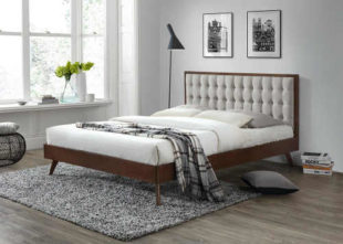 Moderní manželská postel 160x200 cm v minimalistickém designu