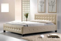 Moderní manželská postel z eko kůže s lamelovým roštem