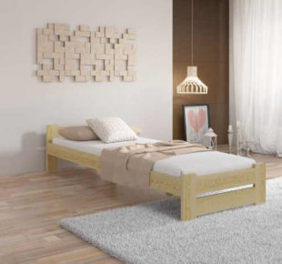 Kvalitní postel z masivu s roštem s výběrem dekoru a spací plochy