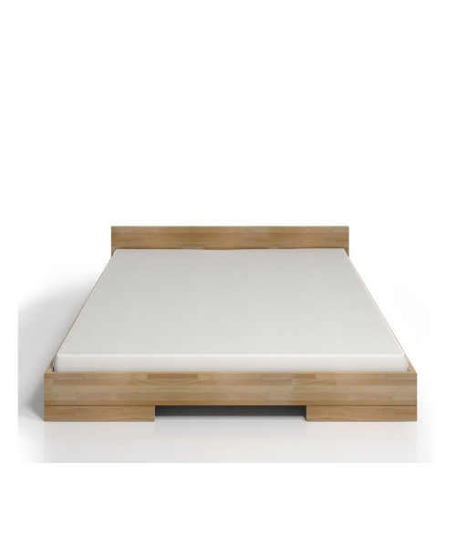 Dvoulůžková postel z bukového dřeva ve skandinávském stylu