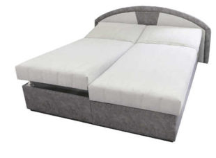 Polohovací postel v šedém dekoru skýtající maximální komfort