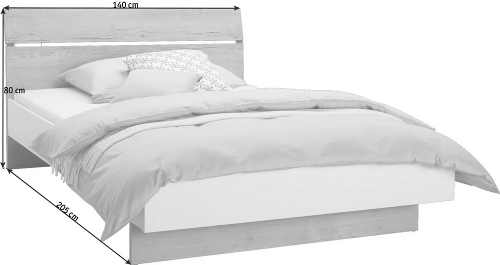 Dřevěná postel XXXlutz šířka 140cm
