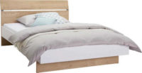 Dubová postel 140 x 200 cm z kompozitního dřeva