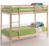 Levná dřevěná patrová postel masiv smrk