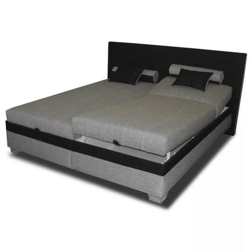 Polohovací postel v černo-šedém provedení o rozměru 180x200 cm