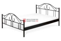 dvoulůžková kovová postel v provedení černá