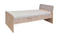 Jednolůžková postel v klasickém provedení dekor dub-písek