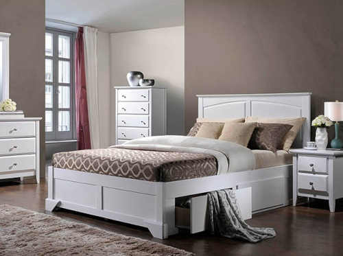 postel 180x200 cm masiv-bílá