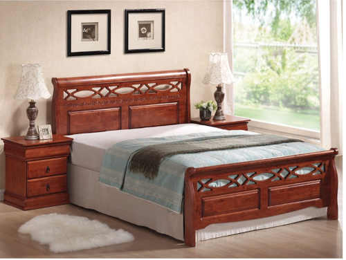 Manželská postel o rozměru 160x200 cm v rustikálním stylu