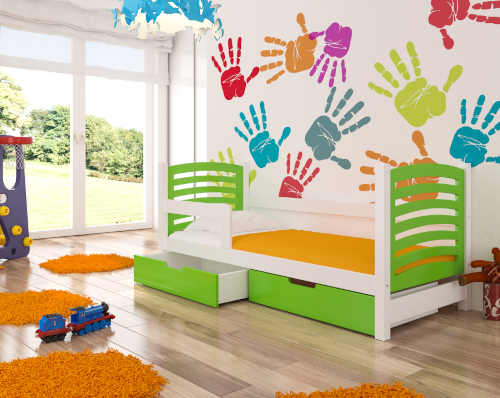Moderní dětská postel s praktickým úložným prostorem
