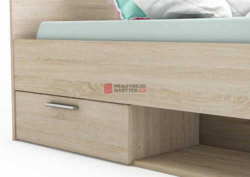 dřevěná postel 140x200 cm