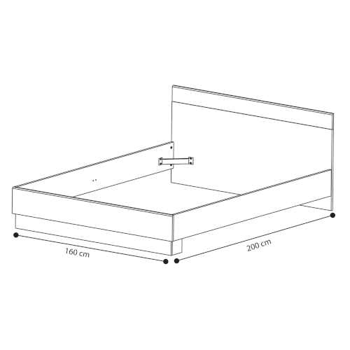 moderní dřevěná postel 160x200