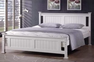 Bílá postel Scyre 160x200 venkovský styl