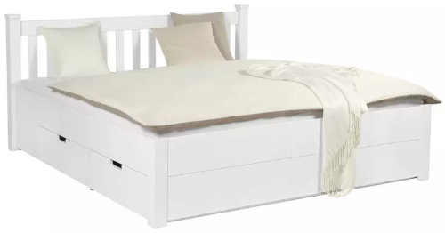 Rustikální postel o rozměru 160x200 cm s úložným místem