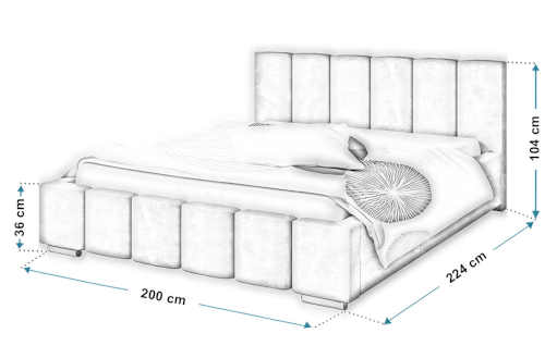 moderní manželská postel s úložným místem