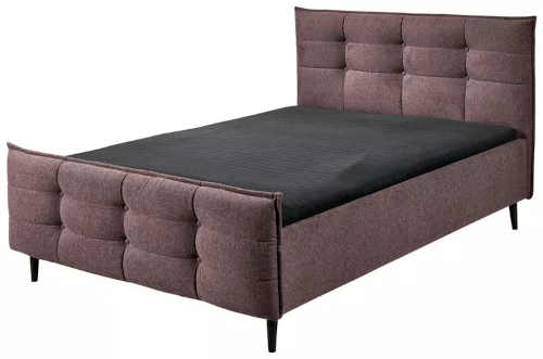 Čalouněná dvoulůžková postel v luxusním designu