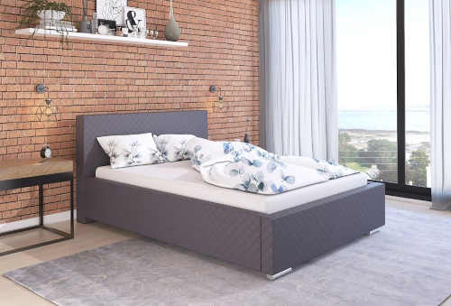 moderní čalouněná postel pro dva