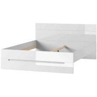 Bílá manželská postel 180x200 cm v moderním provedení