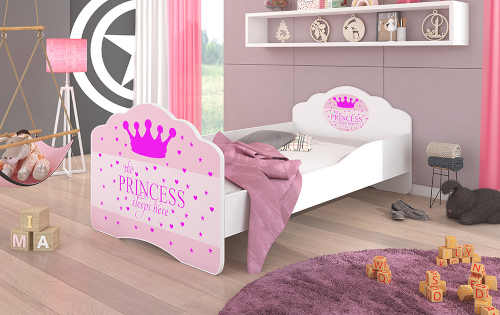 Dětská postel Princezna s kvalitní matrací a roštem