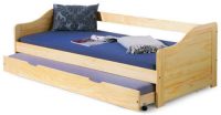 Dřevěná postel s výsuvnou přistýlkou na kolečkách