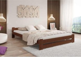 Dvoulůžková postel o rozměru 160x200 cm s roštem
