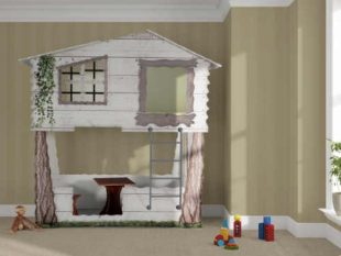 Luxusní dětská postel ve tvaru domečku na stromě